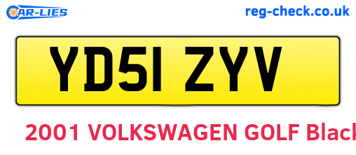 YD51ZYV are the vehicle registration plates.