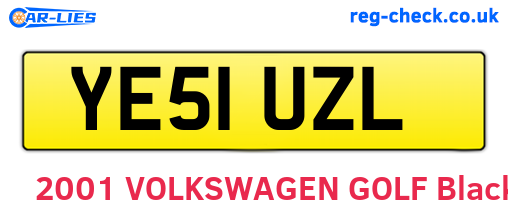 YE51UZL are the vehicle registration plates.
