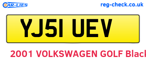 YJ51UEV are the vehicle registration plates.