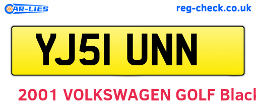 YJ51UNN are the vehicle registration plates.