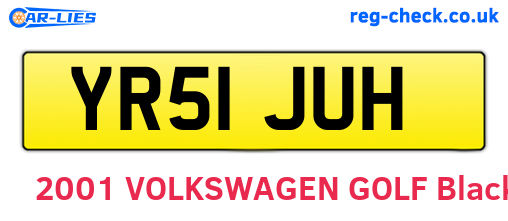 YR51JUH are the vehicle registration plates.