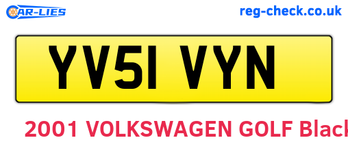 YV51VYN are the vehicle registration plates.