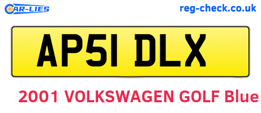 AP51DLX are the vehicle registration plates.