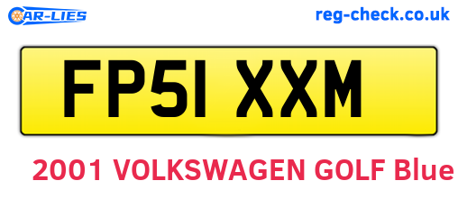 FP51XXM are the vehicle registration plates.