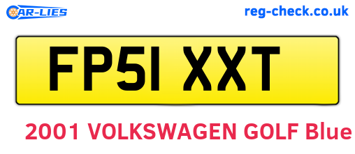 FP51XXT are the vehicle registration plates.
