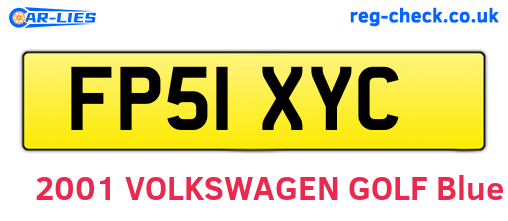FP51XYC are the vehicle registration plates.