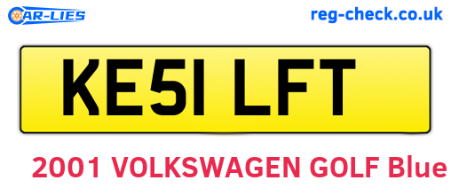 KE51LFT are the vehicle registration plates.