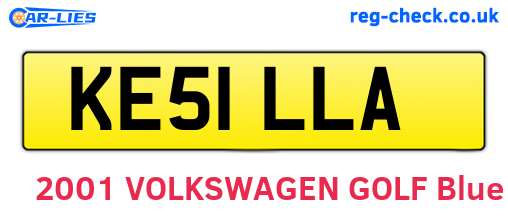 KE51LLA are the vehicle registration plates.