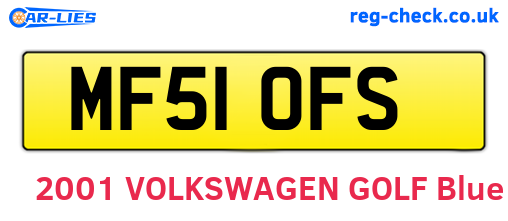 MF51OFS are the vehicle registration plates.