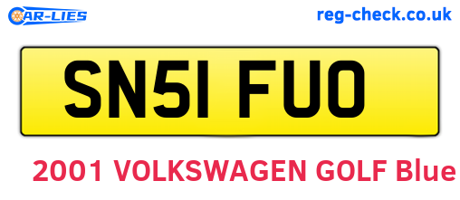 SN51FUO are the vehicle registration plates.