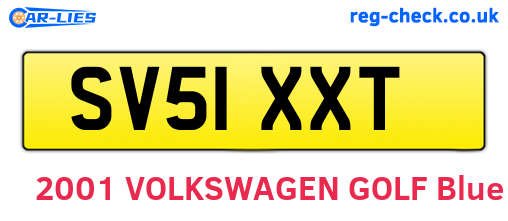 SV51XXT are the vehicle registration plates.