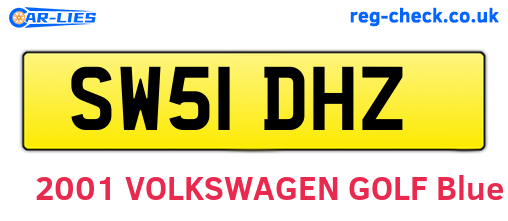 SW51DHZ are the vehicle registration plates.