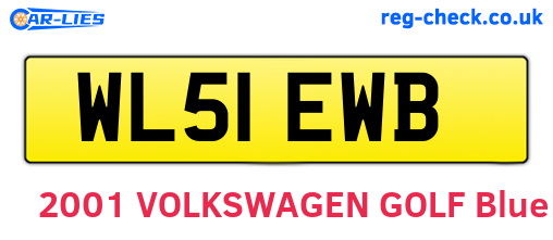 WL51EWB are the vehicle registration plates.