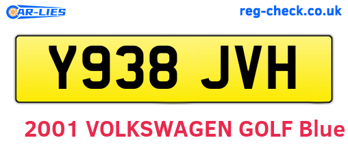 Y938JVH are the vehicle registration plates.