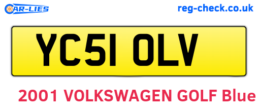YC51OLV are the vehicle registration plates.
