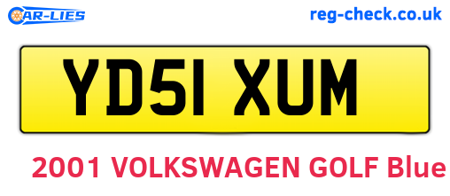 YD51XUM are the vehicle registration plates.