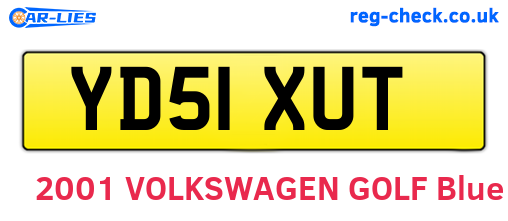 YD51XUT are the vehicle registration plates.