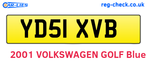 YD51XVB are the vehicle registration plates.