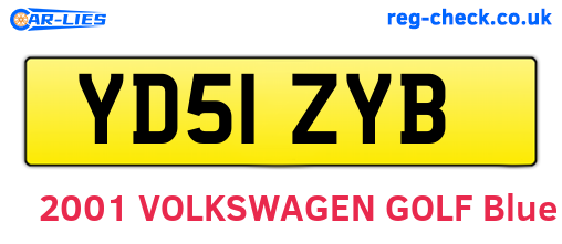 YD51ZYB are the vehicle registration plates.