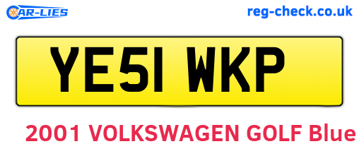 YE51WKP are the vehicle registration plates.