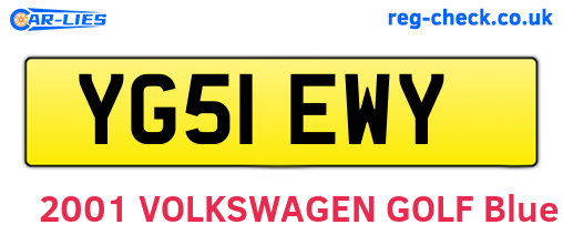 YG51EWY are the vehicle registration plates.