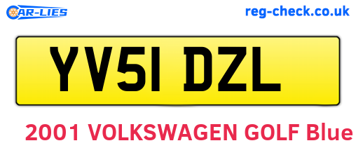 YV51DZL are the vehicle registration plates.