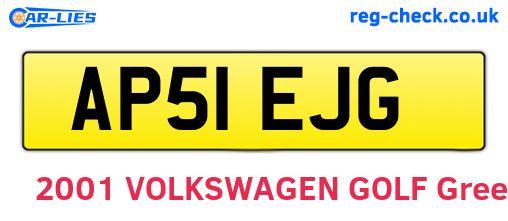 AP51EJG are the vehicle registration plates.