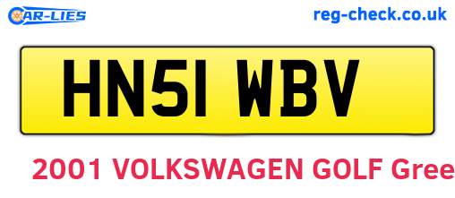 HN51WBV are the vehicle registration plates.