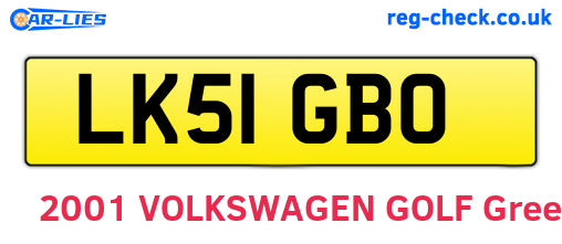 LK51GBO are the vehicle registration plates.