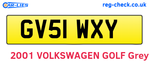 GV51WXY are the vehicle registration plates.