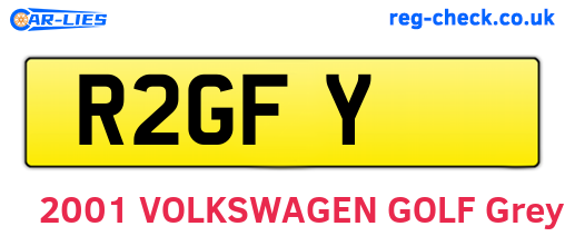 R2GFY are the vehicle registration plates.