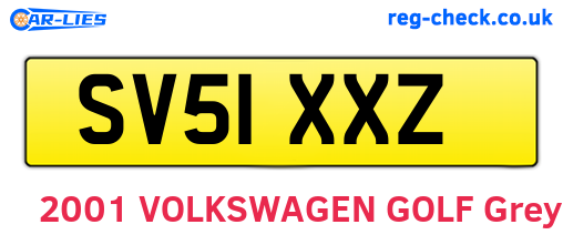 SV51XXZ are the vehicle registration plates.