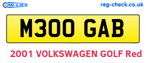 M300GAB are the vehicle registration plates.