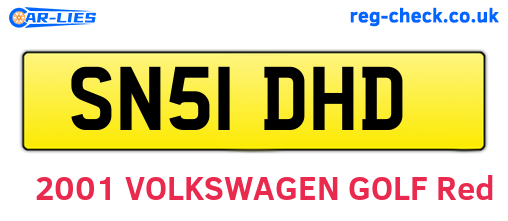 SN51DHD are the vehicle registration plates.