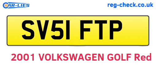 SV51FTP are the vehicle registration plates.