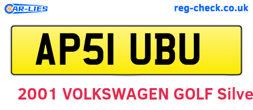 AP51UBU are the vehicle registration plates.