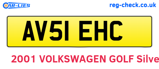AV51EHC are the vehicle registration plates.