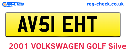 AV51EHT are the vehicle registration plates.