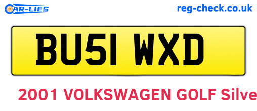 BU51WXD are the vehicle registration plates.
