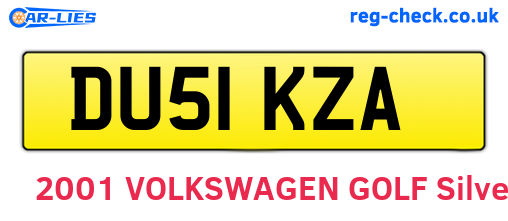 DU51KZA are the vehicle registration plates.