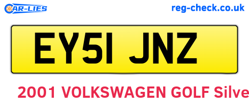 EY51JNZ are the vehicle registration plates.