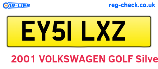 EY51LXZ are the vehicle registration plates.