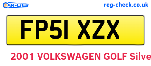 FP51XZX are the vehicle registration plates.