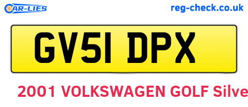 GV51DPX are the vehicle registration plates.