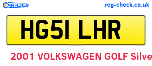 HG51LHR are the vehicle registration plates.