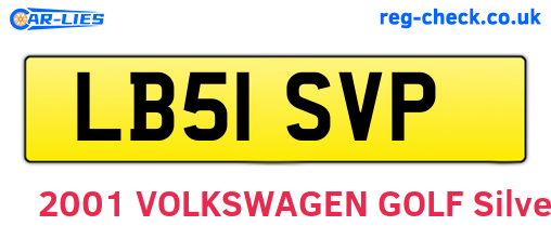 LB51SVP are the vehicle registration plates.