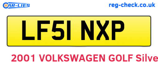 LF51NXP are the vehicle registration plates.