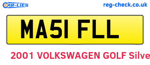 MA51FLL are the vehicle registration plates.