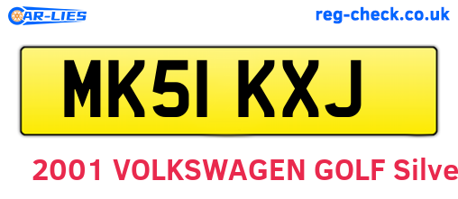 MK51KXJ are the vehicle registration plates.