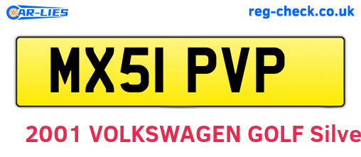 MX51PVP are the vehicle registration plates.